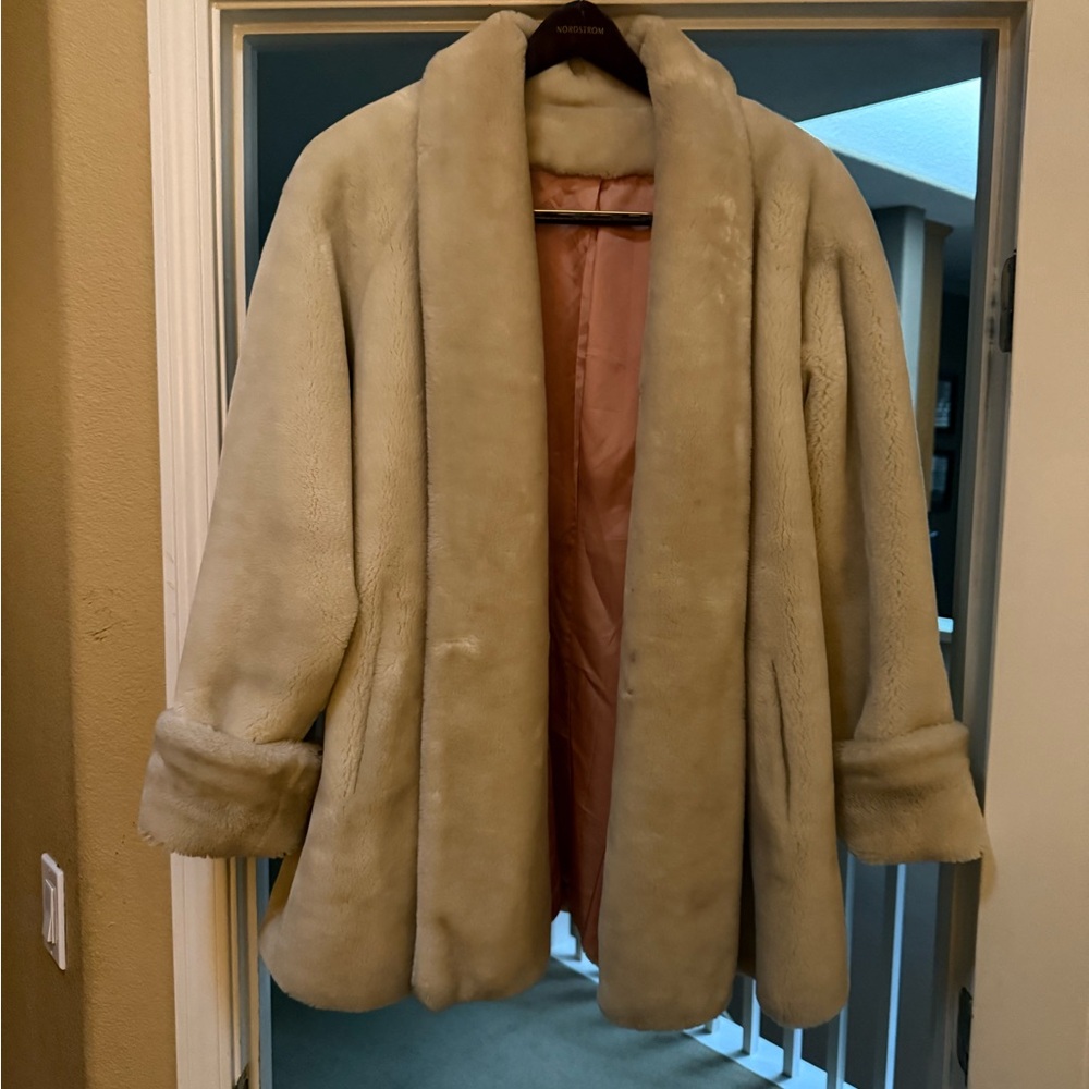Neiman Marcus Cream Teddy Jacket